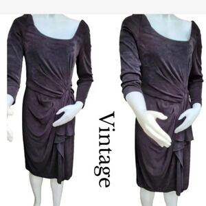 Jeffrey & Dara Grecian Drape Black dress‎ S